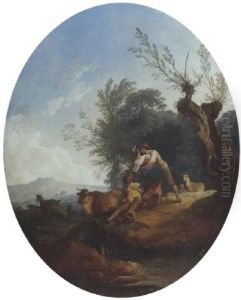 Landschaft Mit Liebespaar by Philipp Jakob Loutherbourg the Elder