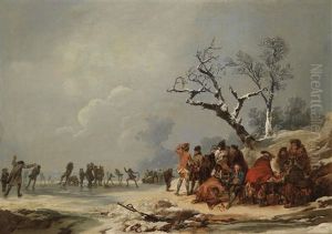 Winterlandschaft Mit Eislaufern by Philip James de Loutherbourg