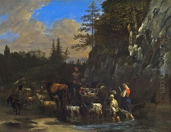 Landscape With Figures Herding - view 1