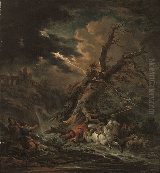A Stormy River Landscape - view 1