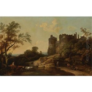View Of Harlech Castle, Wales by Philip James de Loutherbourg
