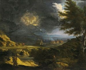 Landschaft Im Gewittersturm