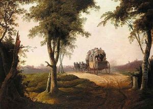 A Stagecoach On The Dover Road by Philip James de Loutherbourg