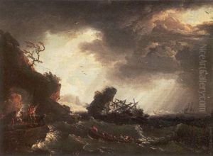 A Shipwreck Off A Mediterrenean Coast