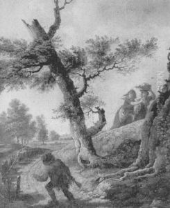 Lavandieres Poursuivies Par Un Paysan Lavandieres Poursuivies Par Un Paysan