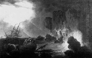 Tempete Pres Des Cotes Rocheuses by Philip James de Loutherbourg