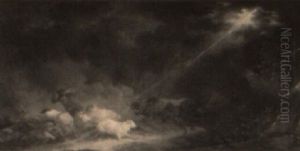 Troupeau Effraye Par L'orage