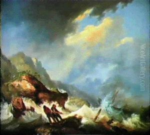Scene De Naufrage by Philip James de Loutherbourg