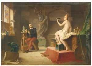 L'atelier De L'artiste by Jean Baptiste Victor Loutrel
