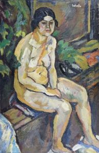 Nu Orange Dans Le Jardin