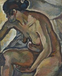 Femme Nue Assise by Maurice Albert Loutreuil