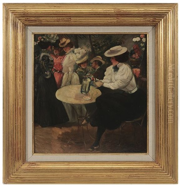 Woman Mixing A Seltzer In A Cafe - view 1
