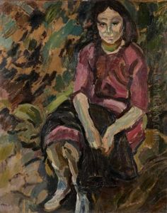 Jeune Fille Assise by Maurice Albert Loutreuil