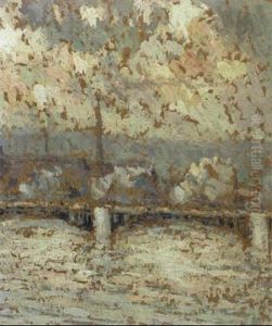 Rouen, Le Pont Boeldieu by Maurice Louvrier