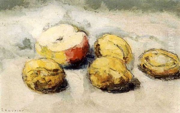 Nature Morte Aux Noix Et A La Peche - view 1