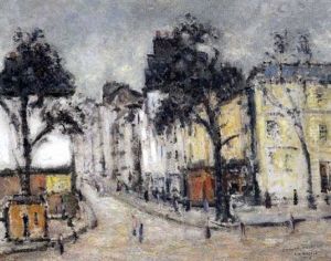 La Place Saint-hilaire, Apres-midi De Septembre by Maurice Louvrier