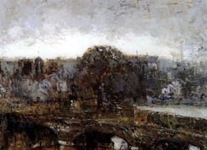 Le Pont De Pierre A Rouen by Maurice Louvrier