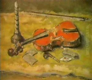 Nature Morte Au Violon by Maurice Louvrier