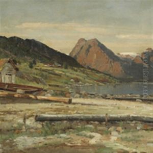 Landskap Fra Fjordland by Hans Lovaas