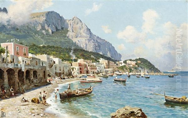 Reges Treiben Am Strand Von Marina Grande, Capri - view 1