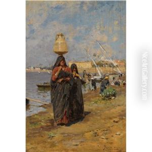 Women By The Nile by Augusto Lovatti