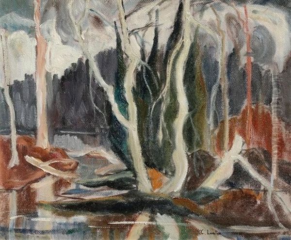 Trees In A Swampy Landscape - view 1