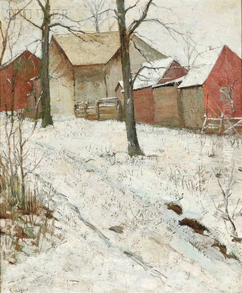 Barns In Snow - view 1