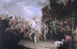 Procession To The Roiall Justs Holden In Smithfield, London A.d.1370