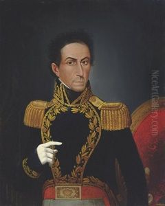 Portrait Of Simon Bolivar, Painted From Life by Juan Lovera