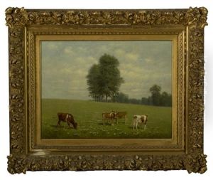 Cows In A Summer Pasture by Clinton Loveridge