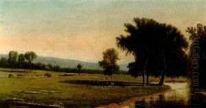 Valley Panorama With Pastures And Trout Stream