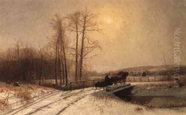 Winter Scene-horse And Wagon - view 1
