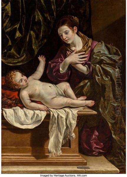 The Virgin Mary Adoring The Christ Child - view 1