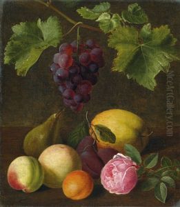 Fruchtestilleben Mit Trauben, Birne, Apfeln Und by Christine Marie Lovmand
