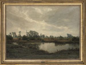River Landscape by Fritz Johannes Bentzen-Bilkvist