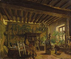 Frederick Macmonnies In His Studio by Mary Fairchild MacMonnies Low