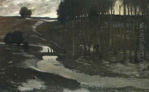 Der Trauerzug by Rudolf Loew