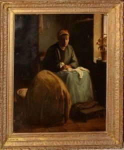 Genre Scene With Mother & Child