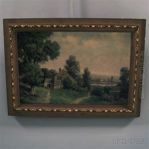 Summer Landscape With Cottage - view 1