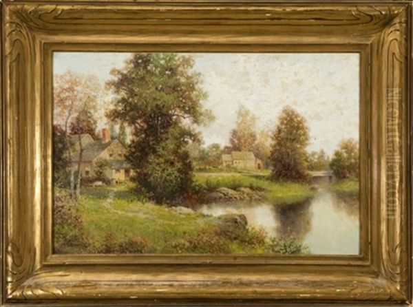 Landscape With Cottages On A Lake - view 1