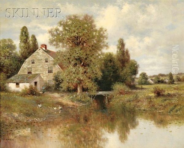 Landscape With House By A Duck Pond - view 1