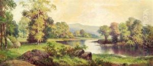 River View With A Distant Mountain River View With A Distant Mountain