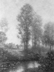 Sunrise On The River by Milton H. Lowell