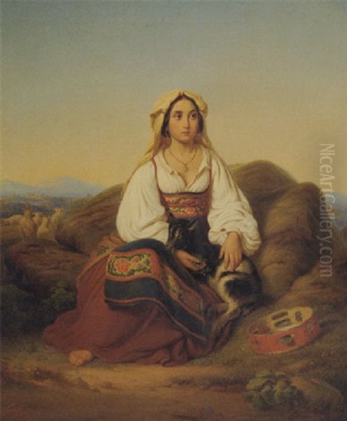 An Italian Goatherdess - view 1