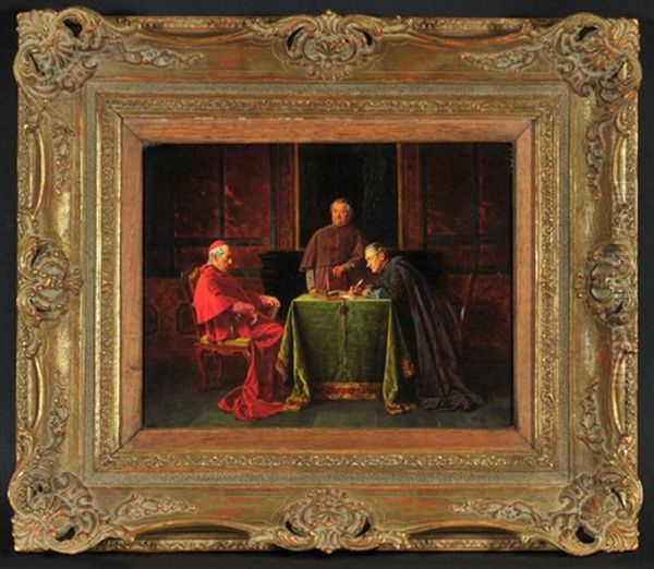 Interieur Mit Kardinal, Schreiber Und Probst - view 1