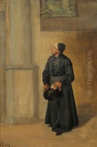 Neugieriger Priester by Wilhelm Loewith