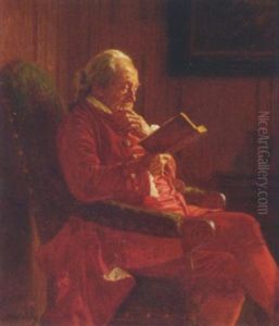 A Gentleman Reading by Wilhelm Loewith