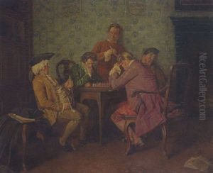Schachpartie by Wilhelm Loewith