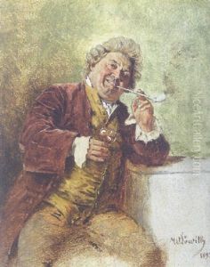 Edelmann Mit Weinglas by Wilhelm Loewith
