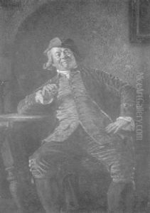 Ein Alter Kavalier Sitzt In Einer Schenkstube Und Raucht Genuslich Seine Pfeife by Wilhelm Loewith